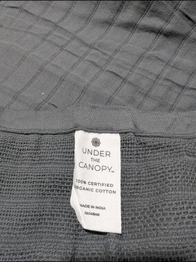 Under the Canopy Organic Cotton Gray Waffle Throw
